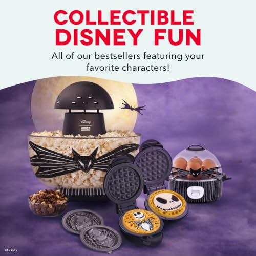 Disney | Dash Jack Skellington Popcano Popcorn Maker, Oil-Free, Black