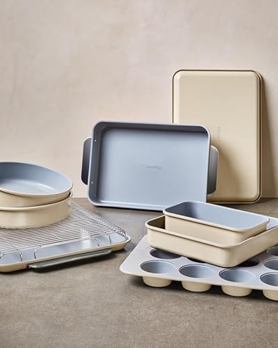Caraway Non-Stick Ceramic 1 lb Loaf Pan - Naturally Slick Ceramic Coating - Non-Toxic, PTFE & PFOA Free - Perfect for Pound Cakes, Breads, & More - Cream