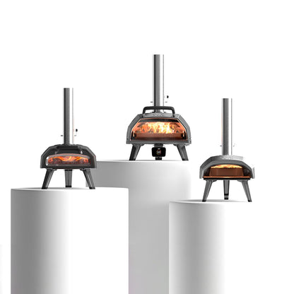 Ooni Karu 12 Multi-Fuel Outdoor Pizza Oven – 12 Inch Pizzas in 60 Seconds - Portable Wood and Gas Fired Pizza Oven with Pizza Stone, Dual Fuel Ooni Pizza Oven