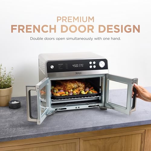Ninja French Door Premier Air Fry Oven, 10-in-1, 20.3 Qt, Stainless, FO101