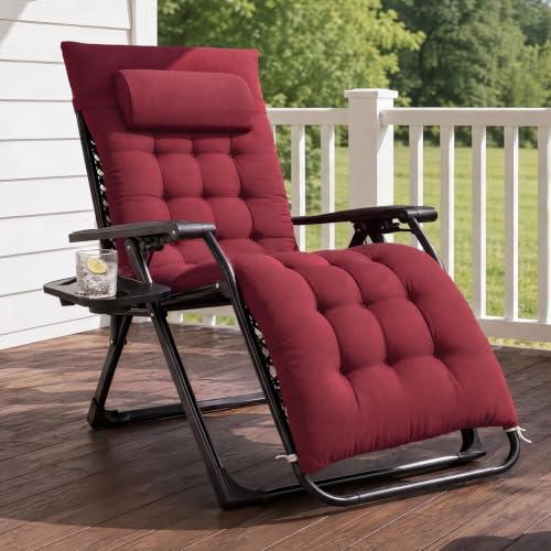 DUMOS Zero Gravity Chair, Lounge Chair Outdoor with Cup Holder