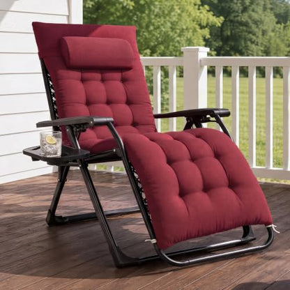 DUMOS Zero Gravity Chair, Lounge Chair Outdoor with Cup Holder