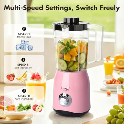 Blender for Smoothies,300W Personal Blender and Grinder Combo for Kitchen with a 54oz Portable Smoothie Cups,Shakes,Juices,Frozen Drinks and a 12oz Coffee Cup with Seal Cover (Pink)