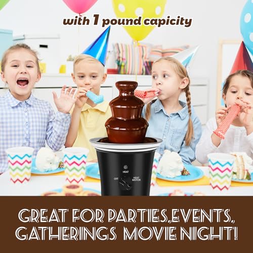 MINI Chocolate Fountain Machine Electric Chocolate Fondue Fountain Machine Stainless Steel for Chocolate Candy Butter Cheese
