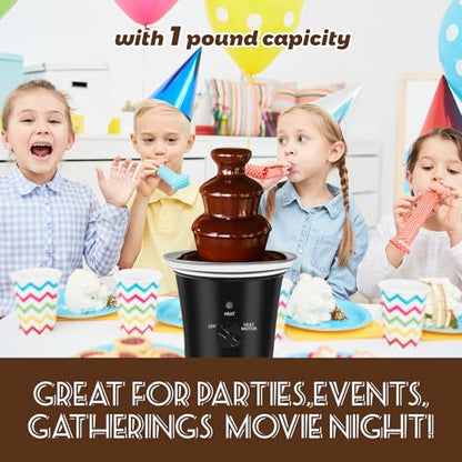MINI Chocolate Fountain Machine Electric Chocolate Fondue Fountain Machine Stainless Steel for Chocolate Candy Butter Cheese