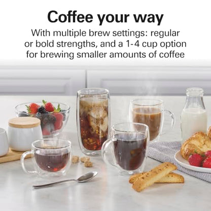 Hamilton Beach 12 Cup Programmable Drip Coffee Maker With 3 Brew Strengths