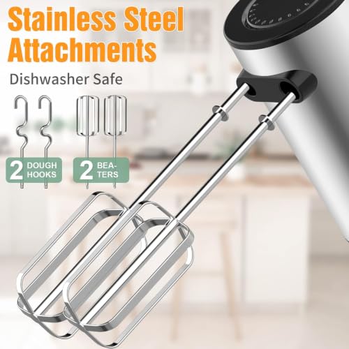 600W Powerful Hand Mixer Electric 10 Speed Powerful with Turbo