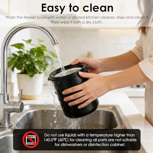KITOART Mini Electric Ice Cream Maker Machine, USB-C Rechargeable