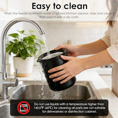 KITOART Mini Electric Ice Cream Maker Machine, USB-C Rechargeable