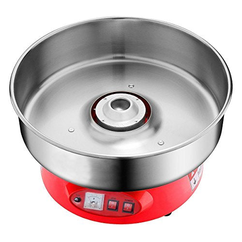 PartyHut 1080W/110V Compact Commercial Cotton Candy Machine Party Candy Floss Maker Red