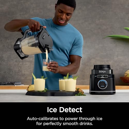 Ninja Full Size & Personal Blender I All-in-One | For-Smoothies, Food and More | BlendSense Tech I Includes 72 oz. Pitcher & (2) 24 oz. To-Go Cups with Lids | 1800 Peak Watt | Black | TB301