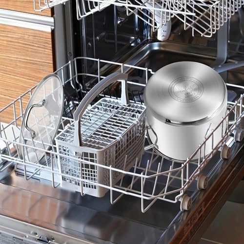 Stainless Steel Large Stock Pot, LIANYU 16 QT Heavy Duty Stockpot with Glass Lid, Deep Classic Soup Pot for Cooking Stewing Simmering, Thick Tri-ply Base & Stay-Cool Handle, Dishwasher Safe Cookware