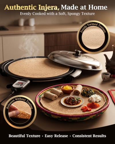 18.5 Inch Mogogo Injera Maker with Adjustable Temperature & Time