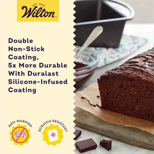 Wilton Platinum Non-Stick 9 x 5 in Loaf Pan, Cold-Rolled Steel Bakeware, Made without PFAS, Packaging May Vary