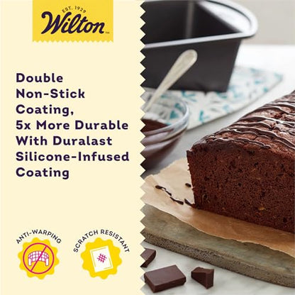 Wilton Platinum Non-Stick 9 x 5 in Loaf Pan, Cold-Rolled Steel Bakeware, Made without PFAS, Packaging May Vary