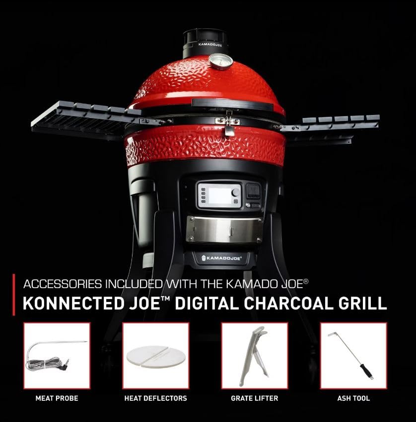 Kamado Joe Konnected Joe Digital Charcoal Grill and Smoker with Auto-Ignition and Temperature Control - KJ15041123