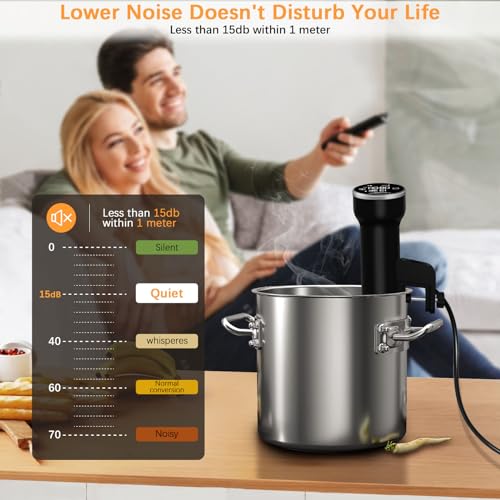 CATTLEMAN Sous Vide Machine Wi-Fi, 1000W, IPX7 Waterproof, Sous Vide Cooker, Immersion Circulator, Suvee Cooker Kit with 30 Vacuum Bags, Vacuum Pump, Cookbook, Accurate Temperature&Timer