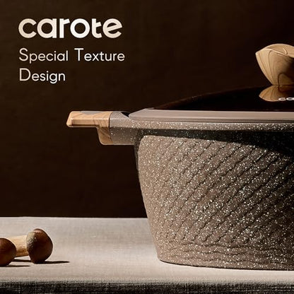 CAROTE 26PCS Pots and Pans Set Non Stick, Cookware Set Pots and Pans Induction Cook Ware, Nonstick Kitchen Cooking, PFOA Free