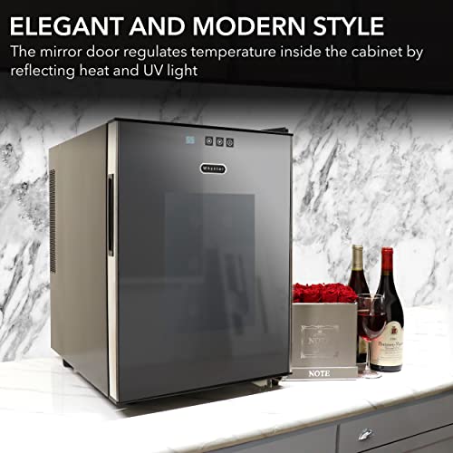 Whynter Wine Cooler, 20 Bottle, Thermoelectric Mirror Glass Door, WC-201TD