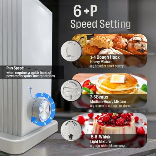 Stand Mixer 8.5Qt, Kitchen Electric Standing Mixer for Baking