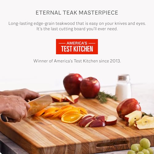 Teakhaus Carving Board with Juice Groove - Extra Large (XL) Teak Wood Cutting Board 24”L x 18”W x 1.5” Thick - Sustainably Harvested & FSC Certified - Knife Friendly with Beeswax Oil Finish