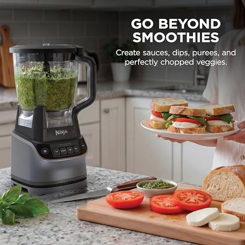 Ninja UltraCrush Professional Kitchen System | 1500W, 72oz Full-Size Blender, 8-Cup Food Processor & 18 oz To-Go Cup | Total Crushing Technology, Smoothies, Ice Crush, Chopping | Silver | BP401 (2026)