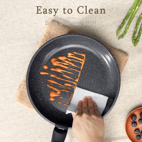GiPP Ceramic Pots and Pans Set Non Stick, Nonstick Detachable Handle Cookware Sets, Healthy Non Toxic PFAS PFOA & PTFE Free, Dishwasher ＆Oven Safe, Induction Kitchen Pot and Pan, 21 Piece Grey