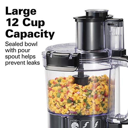Hamilton Beach Stack & Snap Food Processor, 12 Cup Capacity, R70727 (Renewed)