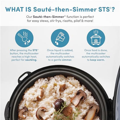 AROMA® Professional Digital Rice Cooker, 10-Cup (Uncooked) / 20-Cup (Cooked), Slow Cooker, Multicooker, Steamer, Oatmeal Cooker, Auto Keep Warm, Sauté-then-Simmer®, 4 Qt, White, ARC-1230W