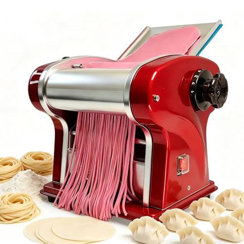 LEONEBEBE Electric Pasta Maker Machine, 135W Commercial Dough Sheeter with 2.5mm Blade, Adjustable 0.3-4mm Thickness, for Pasta, Dumplings – Restaurant & Home Use