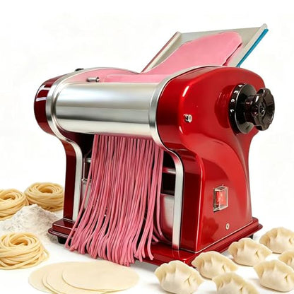 LEONEBEBE Electric Pasta Maker Machine, 135W Commercial Dough Sheeter with 2.5mm Blade, Adjustable 0.3-4mm Thickness, for Pasta, Dumplings – Restaurant & Home Use