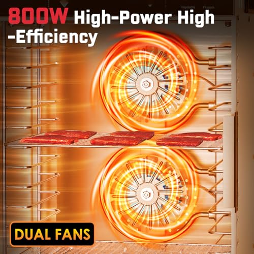 HOPERAN 16-Tray Stainless Steel Food Dehydrator, 800W with 4 Presets