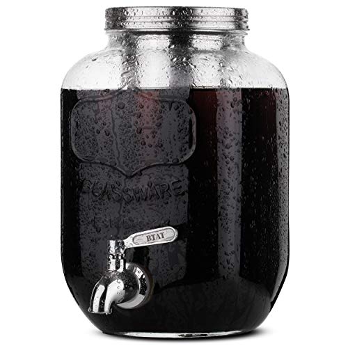 BTaT- 1 Gallon Cold Brew Coffee Maker, Thick Glass Pitcher