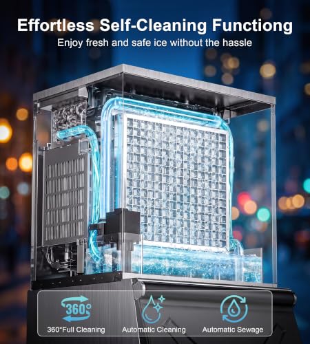 Uthfy Commercial Ice Maker Machine 680Lbs/24H with 560Lbs Storage, Self-Cleaning Mode, Split Commercial Ice Maker, Ice Ready in 7-15 min, Stainless Steel Ice Maker for Bars/Cafes/Restaurants
