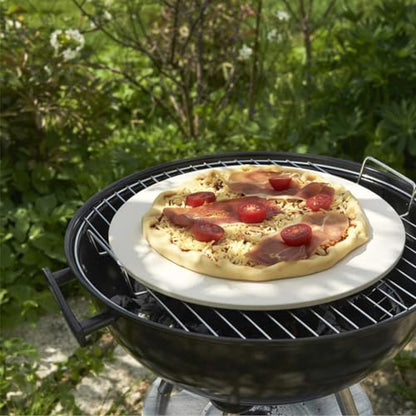 AUPLEX 9'' Pizza Stone for Oven and Grill Round Baking Stone Heavy Duty Cordierite Pizza Cooking Pan for Indoor Electric Ovens Baking Crisp Crust Pizza Bread with RV Oven Home(23cm*1cm)