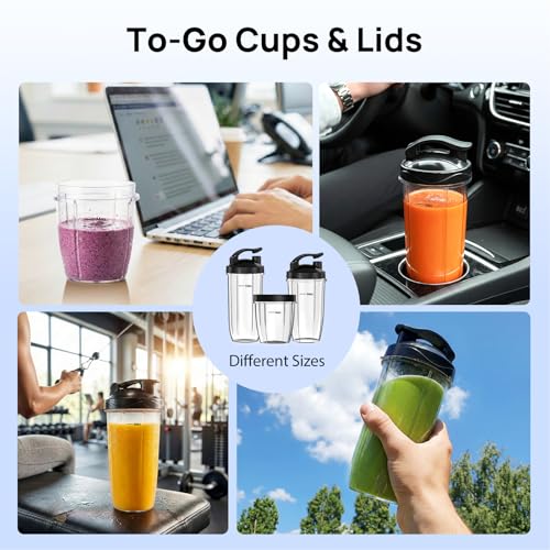 Consciot CB10 11Pcs Personal and Countertop Blender Combo, 900 Peak Watts