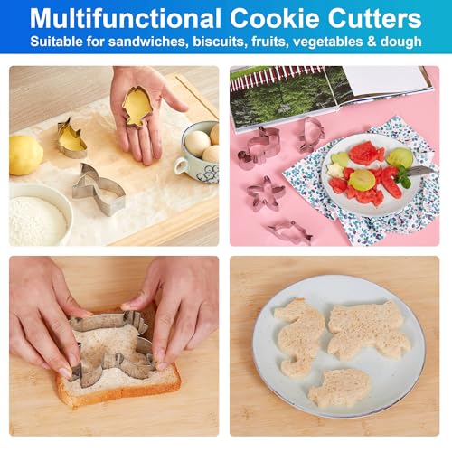 ESDOPA Ocean Creature Cookie Cutters Set, 13PCS Metal Marine Species Shapes Baking Mold, Under the Sea Animals Cookie Cutter for Kids Birthday Party DIY Cake Decoration