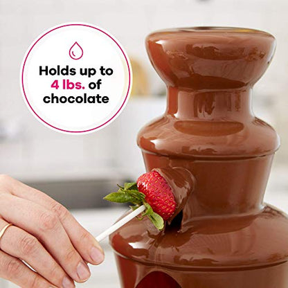 Wilton Chocolate Pro Chocolate Fountain and Fondue Fountain - Designed to Keep Chocolate Melted for Easy Treat Dipping, 3-Tier, 16-Inches Tall, 4-lb Capacity