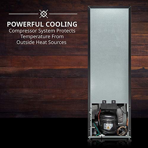 Ivation 12 Bottle Compressor Wine Cooler Refrigerator w/Lock, Large Freestanding Wine Cellar Fridge, 41f-64f Digital Temperature Control Glass Door Black