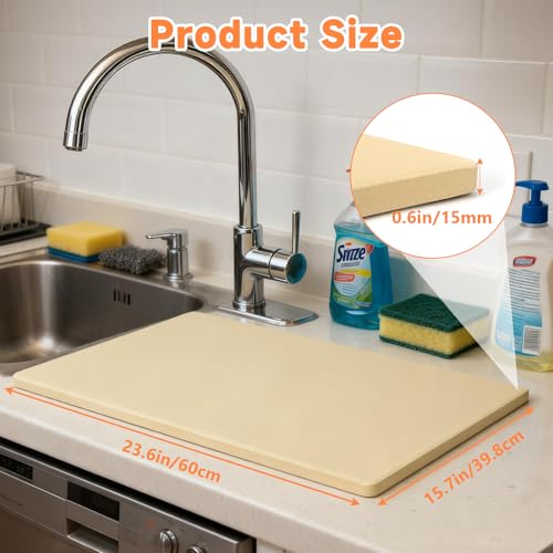 Tcatec Pizza Stone for Grill, 23.6''x15.7'' Extra Large Pizza Stone for Oven BBQ, Heavy Duty Rectangle Baking Stone for Bread