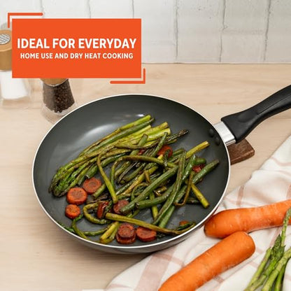 IMUSA 10-Inch PFAS Free Ceramic Nonstick Fry Pan, Gray Aluminum Skillet for Sautéing, Stir Frying & Everyday Cooking