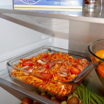 CGNWEEPS 8×8in Square Glass Baking Dish, 1.6QT Glass Baking Pan, Baking Dishes for Oven