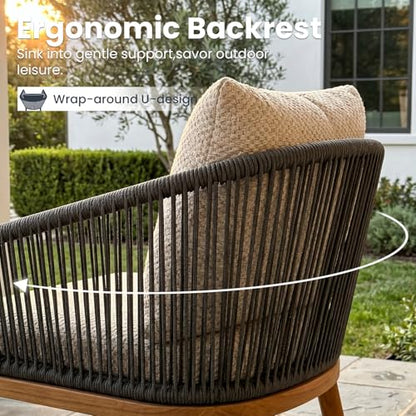 Vakollia 11-Piece Patio Dining Table Sets, Woven Wicker Dining Set with Rectangular Aluminum Table and Dining Chairs Modern Outdoor Dining Furniture Set for Outdoors and Indoors