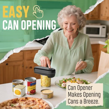One Touch Electric Can Opener with Smooth Edge