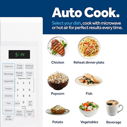 GE GCST14S1WBB 1.4 Cu. Ft. Black Countertop Microwave
