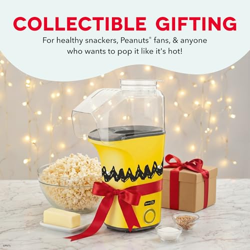 Peanuts x Dash Fresh Pop Popcorn Maker, 16-Cup Hot Air Popper