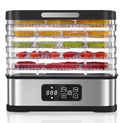 5‑Tier Compact Food Dehydrator with Temperature & Time