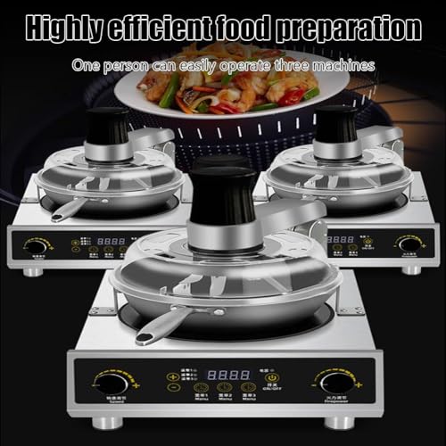 Automatic Stir Fry Machine 5KW, Commercial Electric Wok Cooker with 360° Planetary Mixing, Auto Stir Frying Robot, Smart Cooking Machine for Restaurant Kitchen