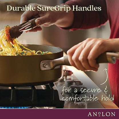 Anolon Advanced Home Hard-Anodized Nonstick 11-Piece Cookware Set (Bronze)