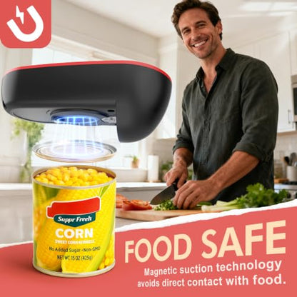 Rechargeable Electric Can Opener, One-Touch Automatic, Smooth Edge